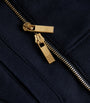 Navy 4-Bar Zip-Up Hoodie