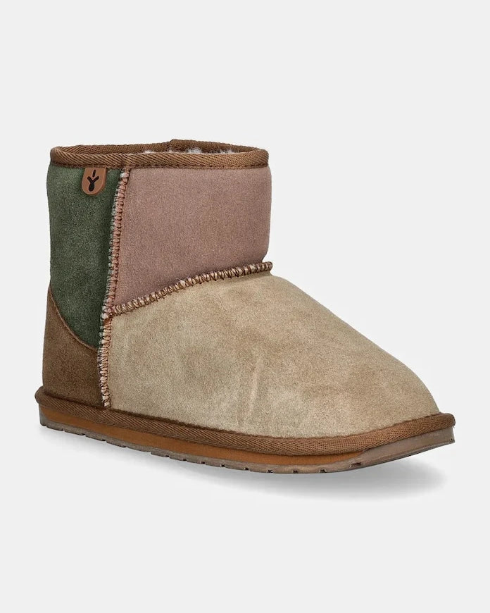 Emu Australia Wallaby Mini Patchwork Çocuk Süet Apre Botlar