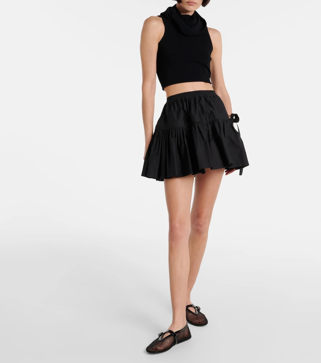 Alaïa - توب قصير بغطاء رأس