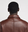 Sunflower Brown Collar Leather Jacket