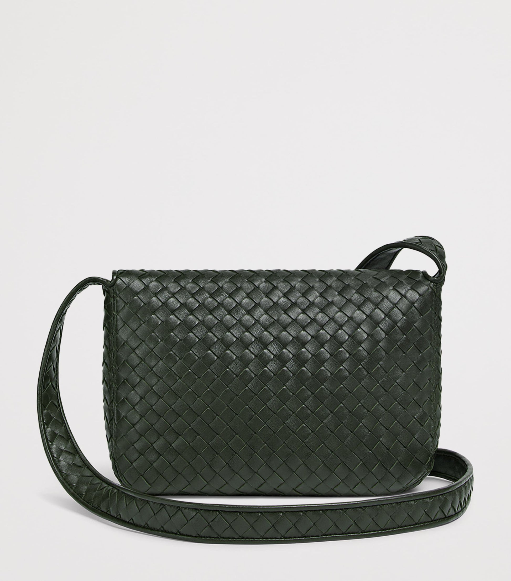 Bottega Veneta Leather Intrecciato Veneto Messenger Bag