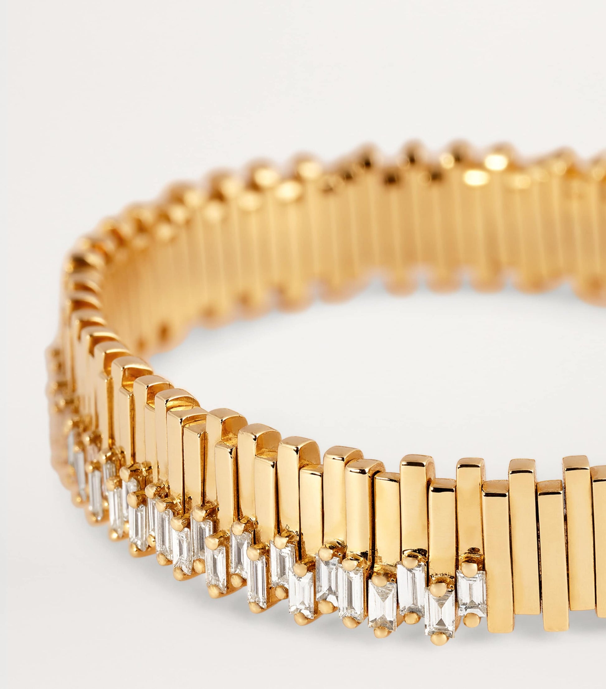Yellow Gold and Diamond Golden Age Bangle