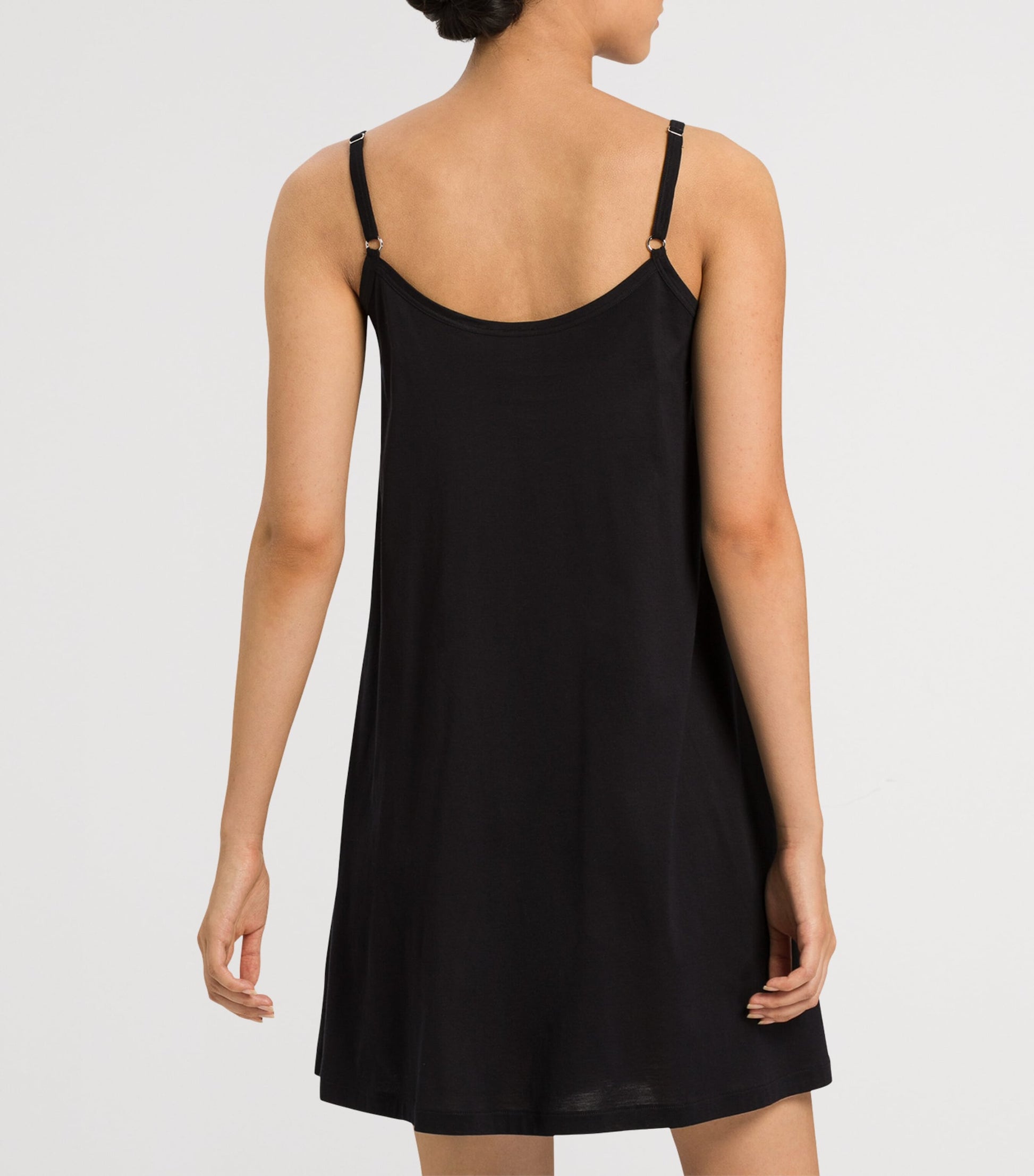Black Cotton Juliet Slip Dress