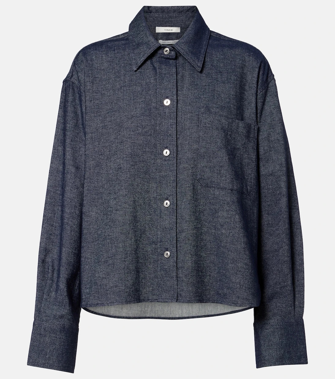 Vince - Cotton and linen chambray shirt