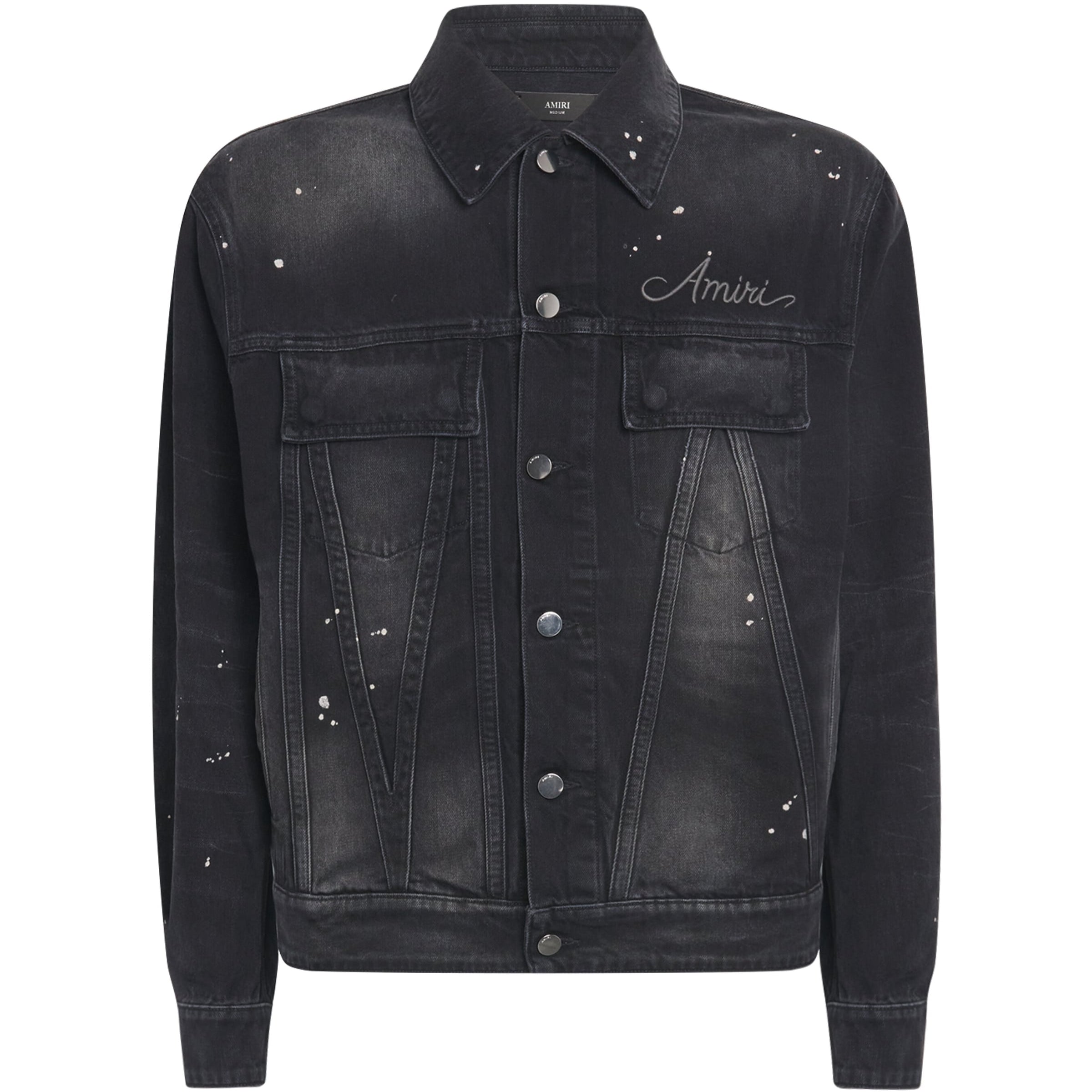 Bleach Bandana Denim Jacket FADED BLACK