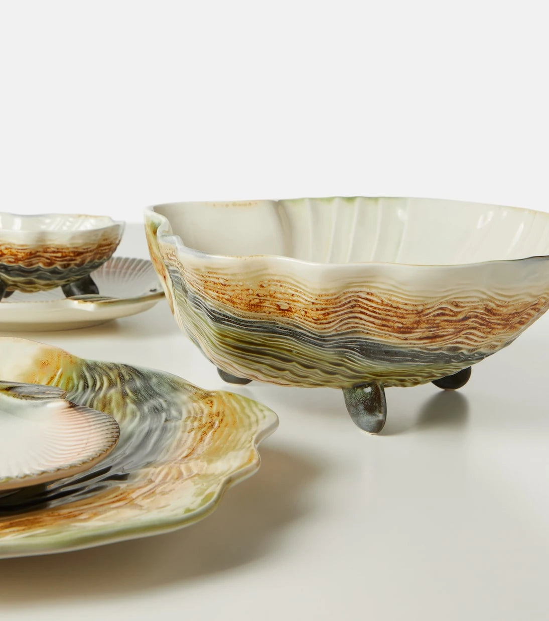 Bordallo Pinheiro - Oyster & Scallops ceramic salad bowl