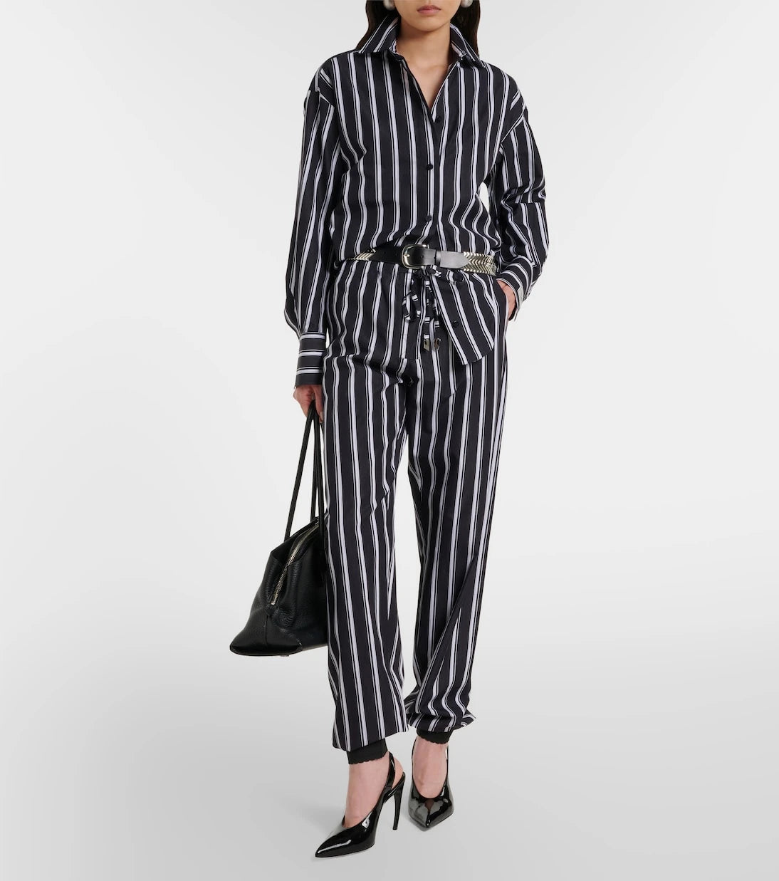 The Attico - Striped cotton sweatpants
