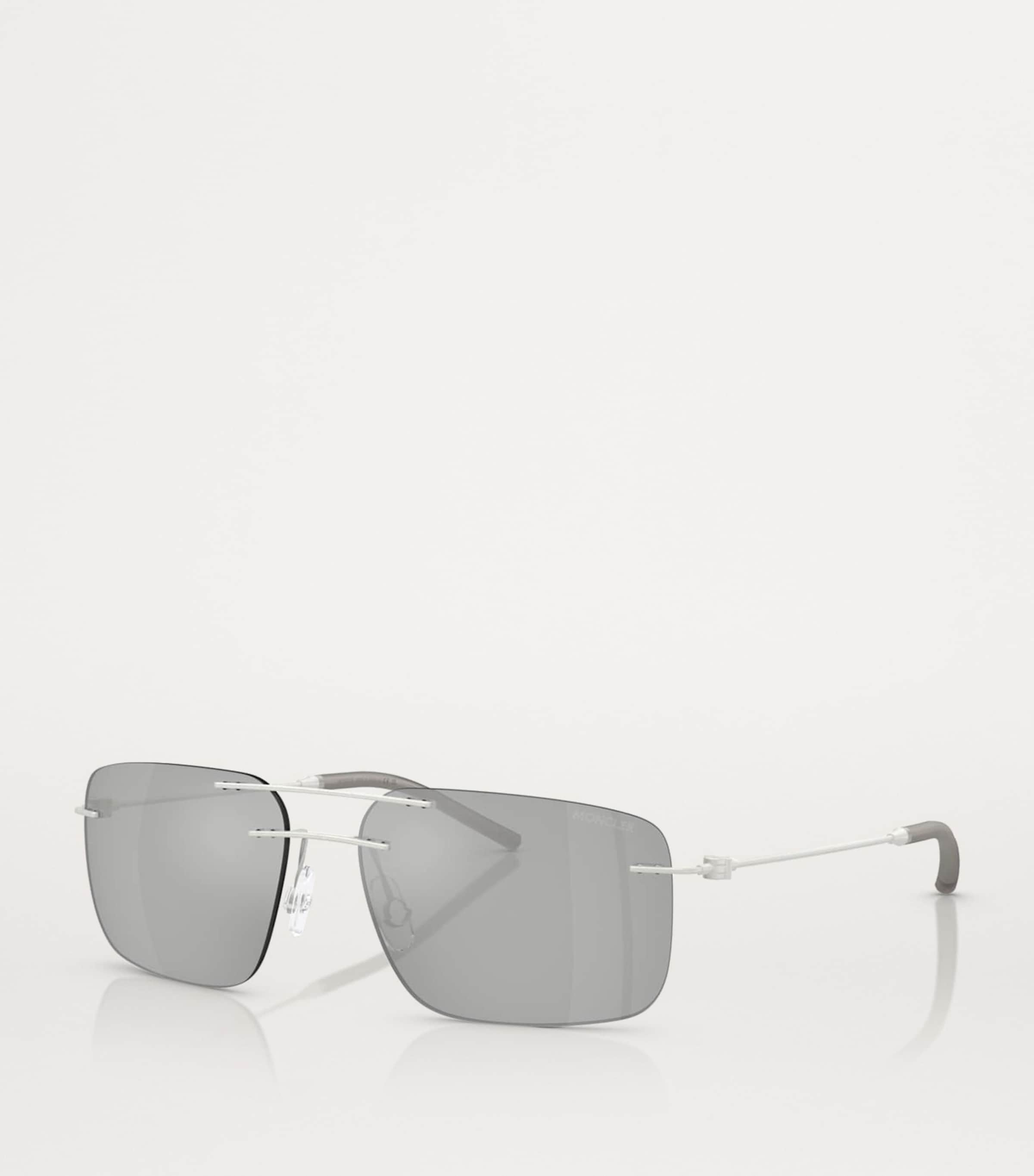 Moncler Silver Steel Doppler ME4003 Sunglasses