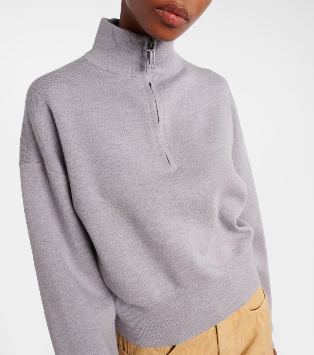 Victoria Beckham - Wool-blend half-zip sweater