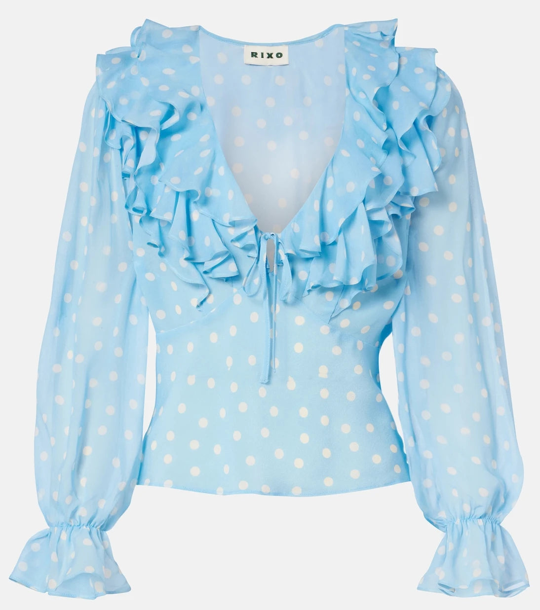 Rixo - Lasca polka-dot silk top