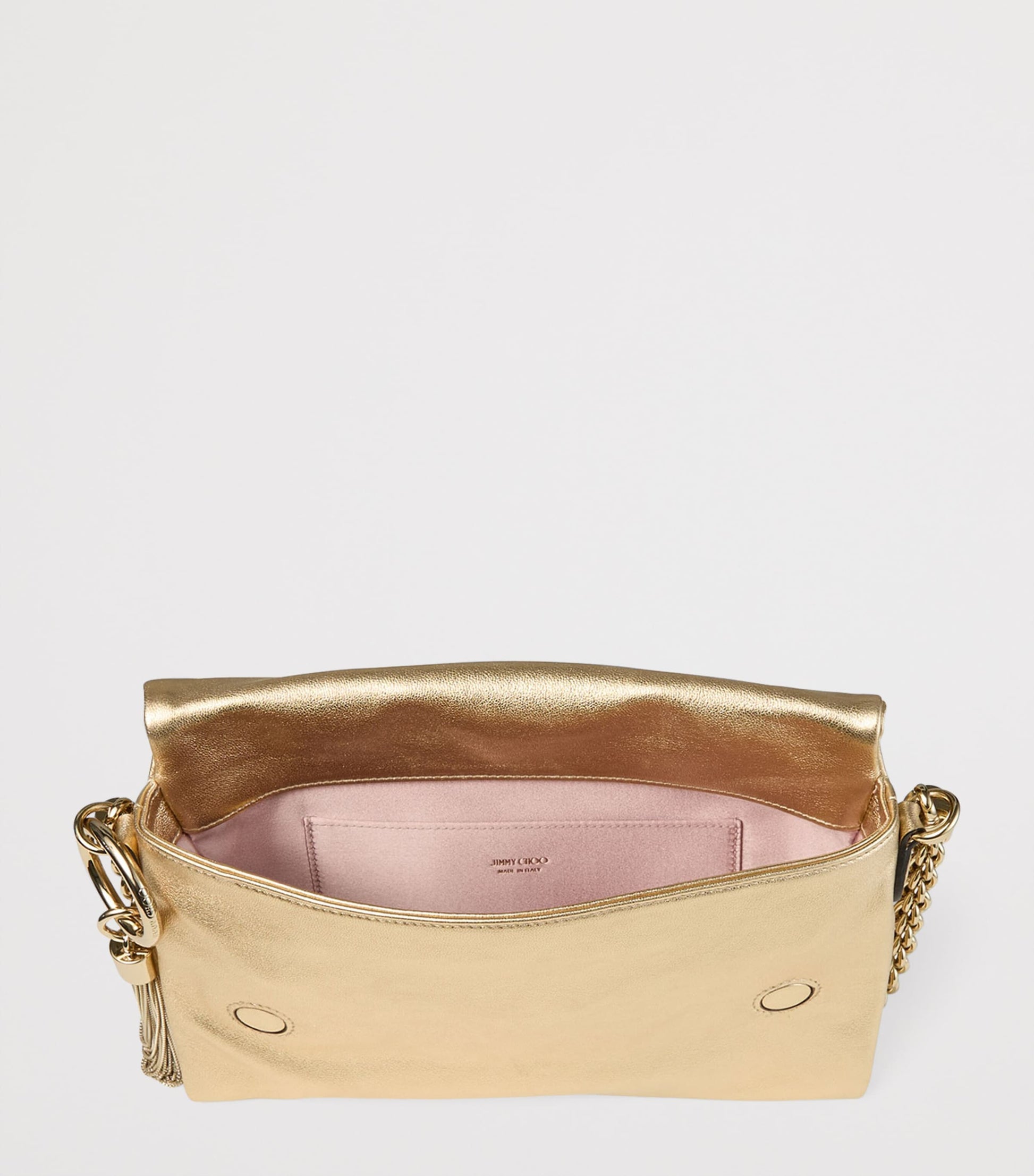 Metallic Leather Callie Flap Shoulder Bag