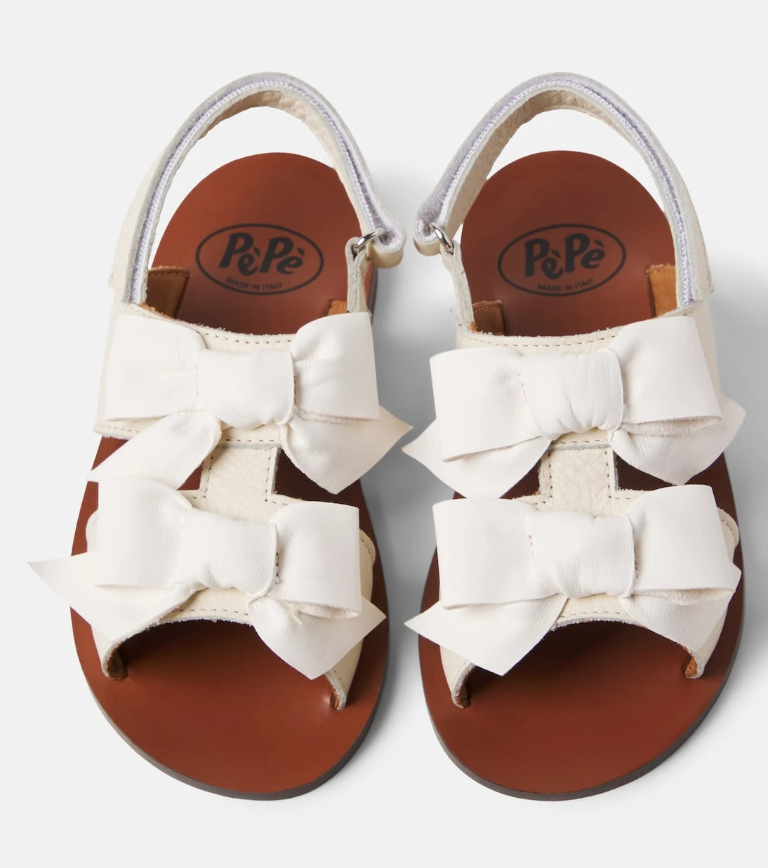 PèPè - Charlotte bow-detail leather sandals