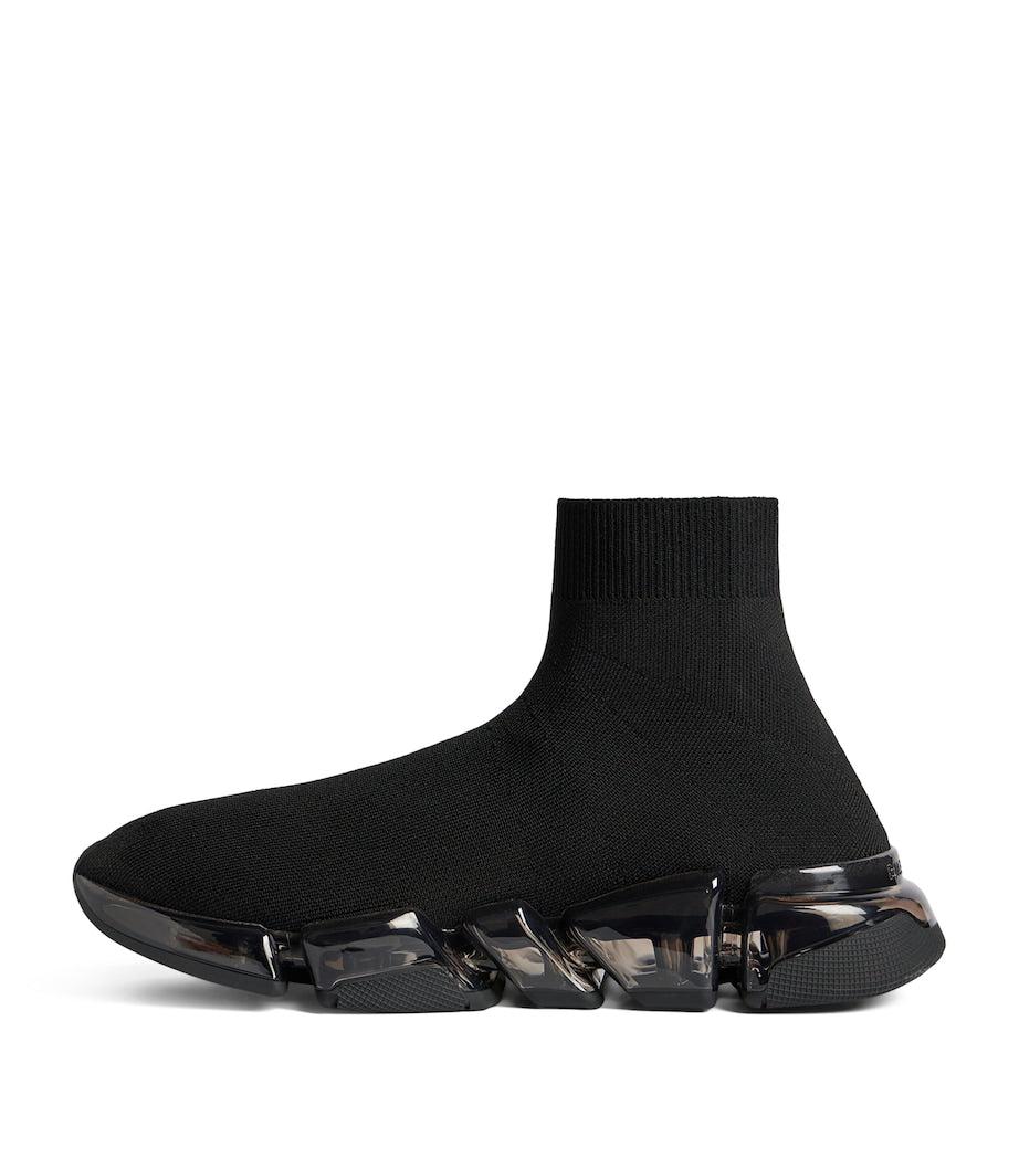 Balenciaga Black Clear Sole Speed 2.0 Sneakers