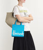 Small Cotton Logo Tote Bag BRIGHT BLUE