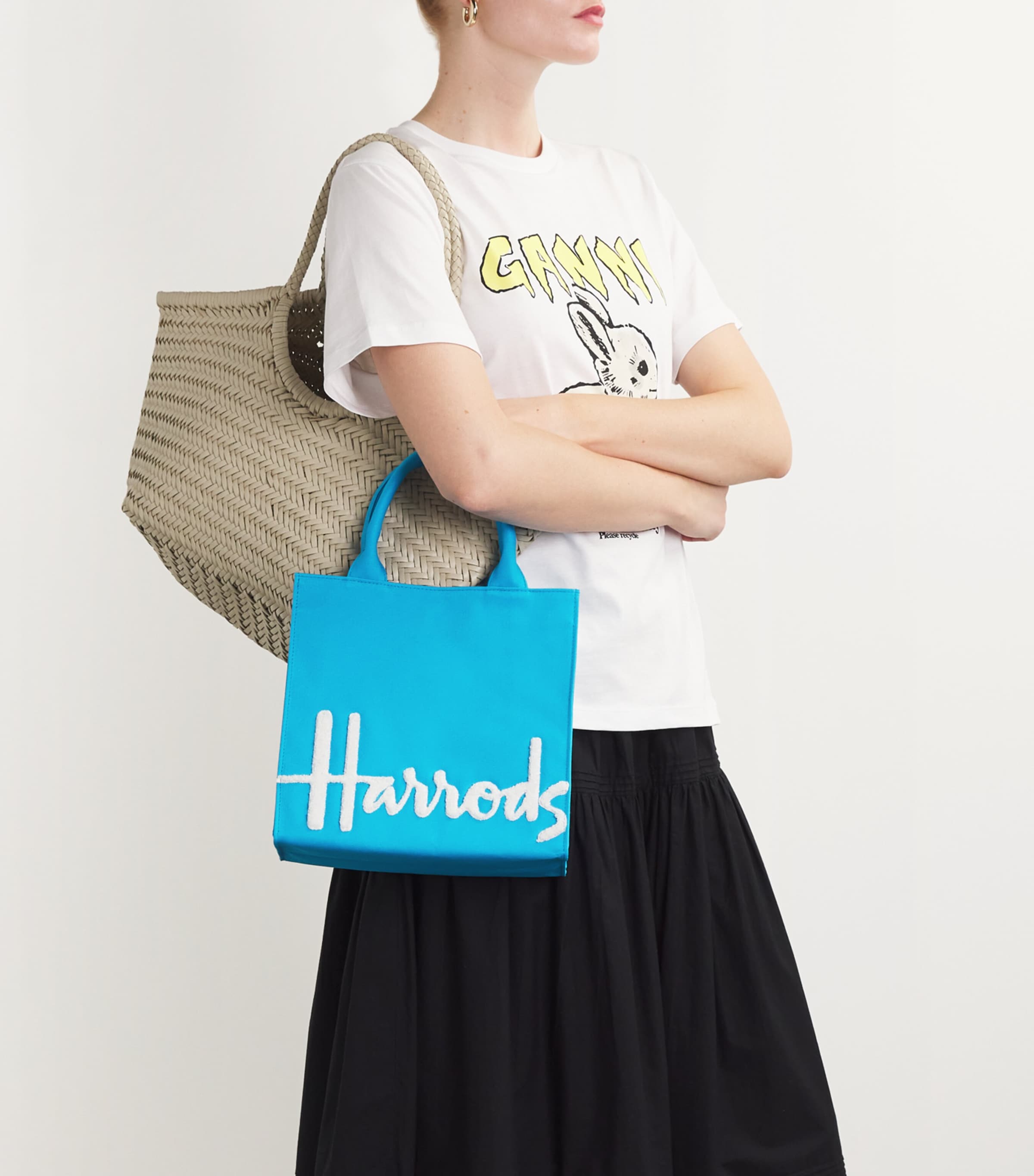Small Cotton Logo Tote Bag BRIGHT BLUE