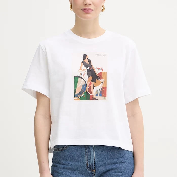 Памучна тениска Trussardi