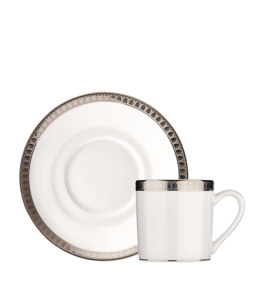 Malmaison Platinum Tea Cup and Saucer