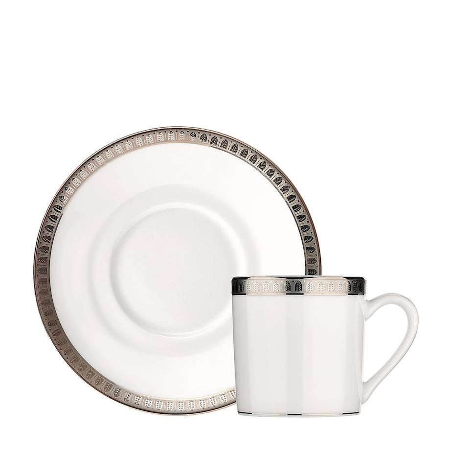 Malmaison Platinum Tea Cup and Saucer