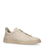 Zegna Leather Triple Stitch Sneakers