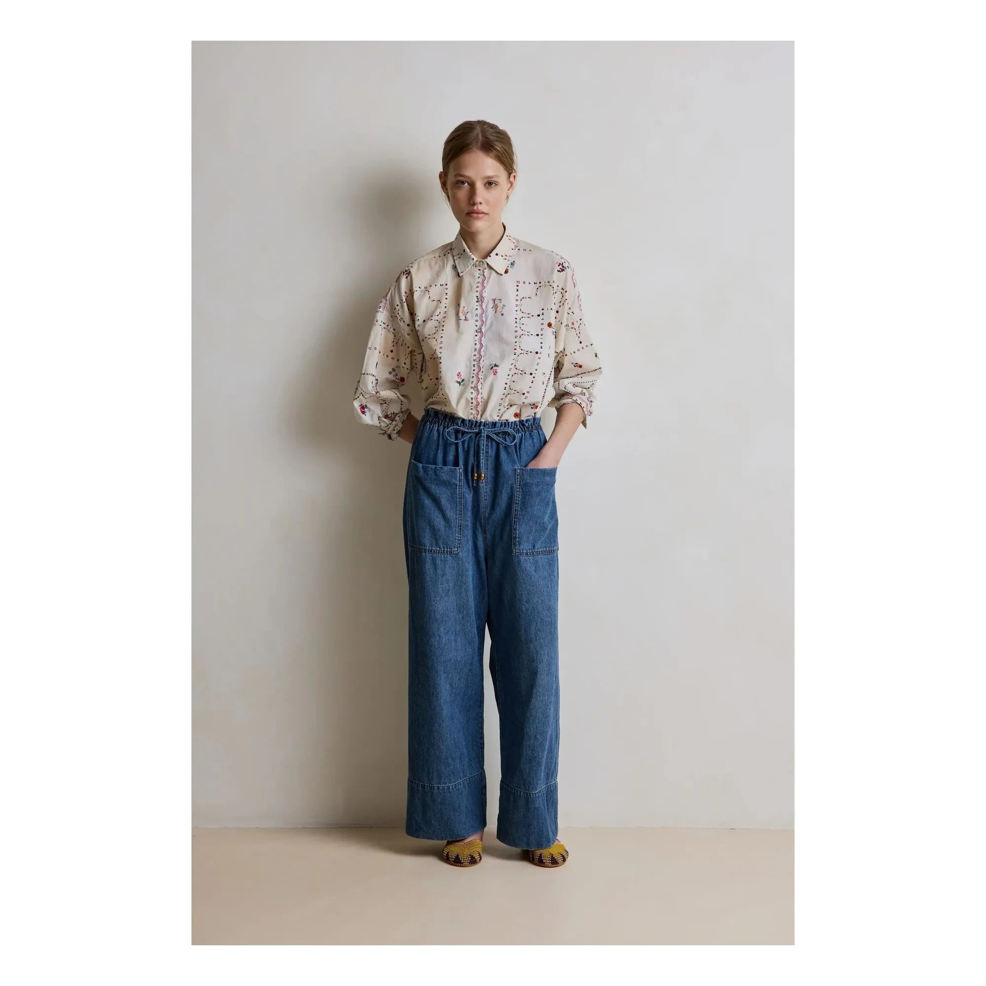 Hod - Babakar Cotton Pants | Navy blue