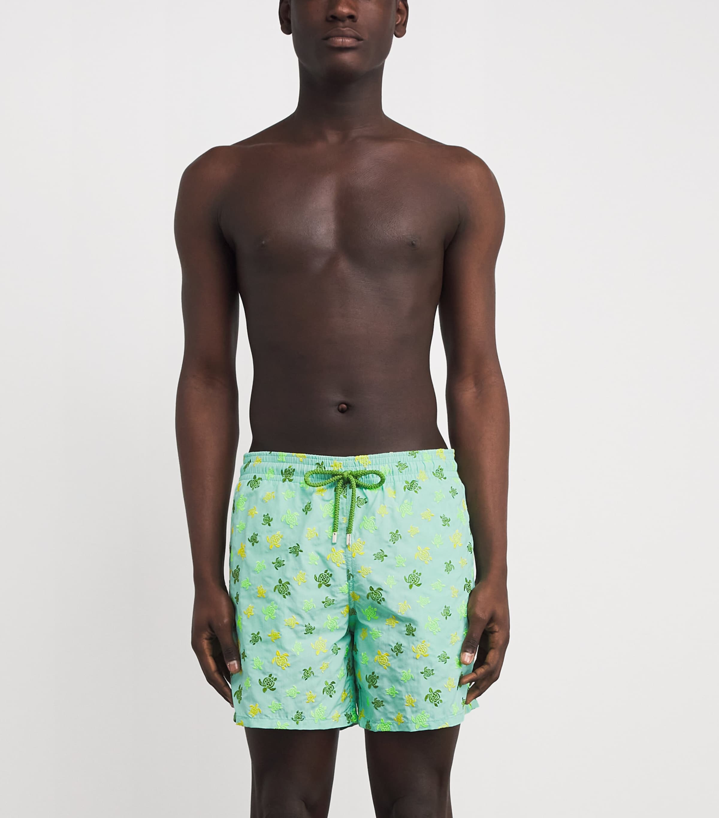 Embroidered Turtle Mistral Swim Shorts