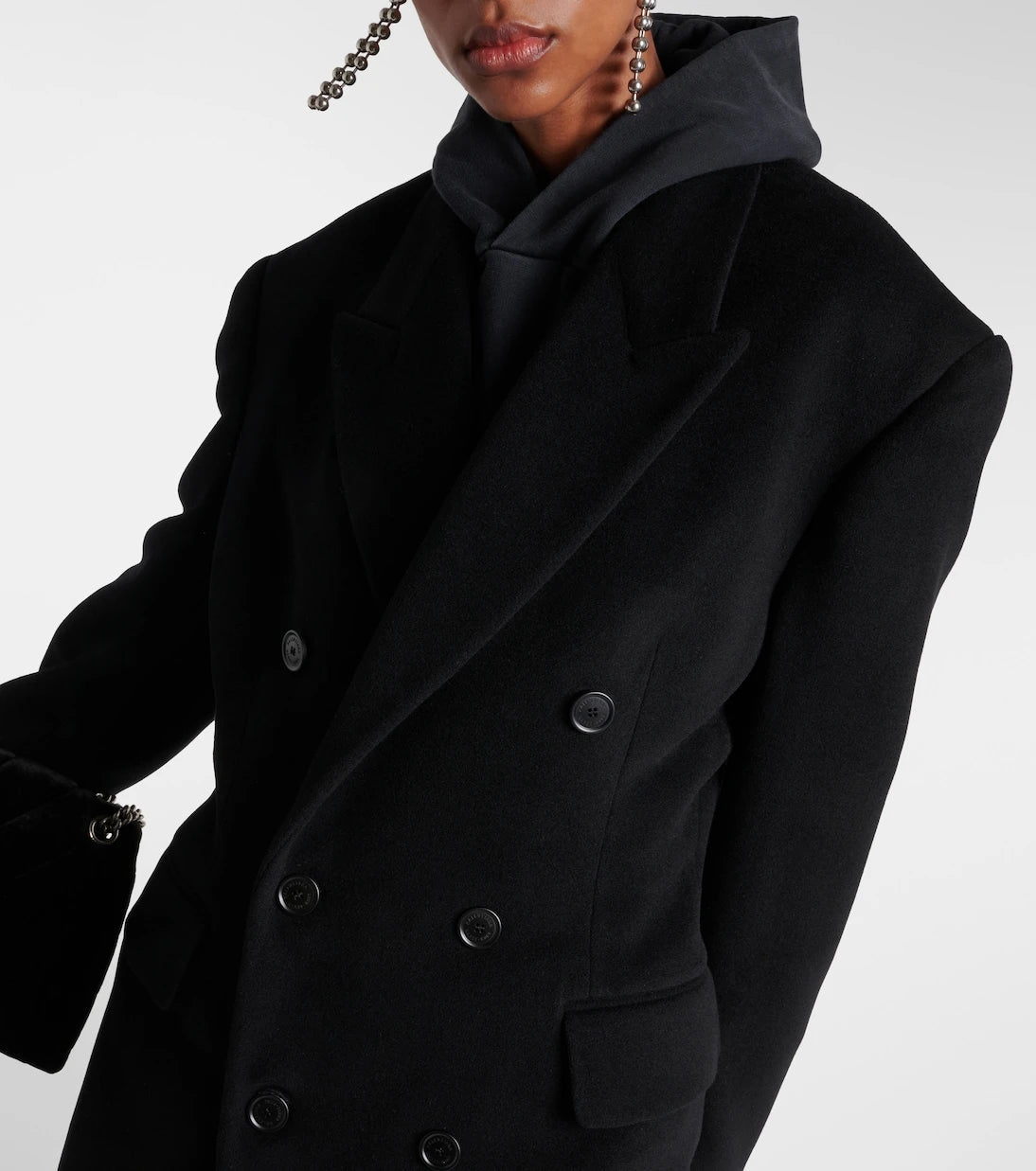Balenciaga - Cinched cashmere and wool coat