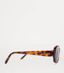 LOEWE Brown Acetate Rectangular Slim Sunglasses