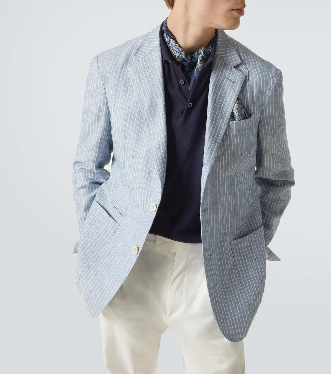 Dunhill - Striped linen-blend blazer