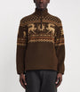 Brown Fleece Fair Isle Quarter-Zip Sweatshirt