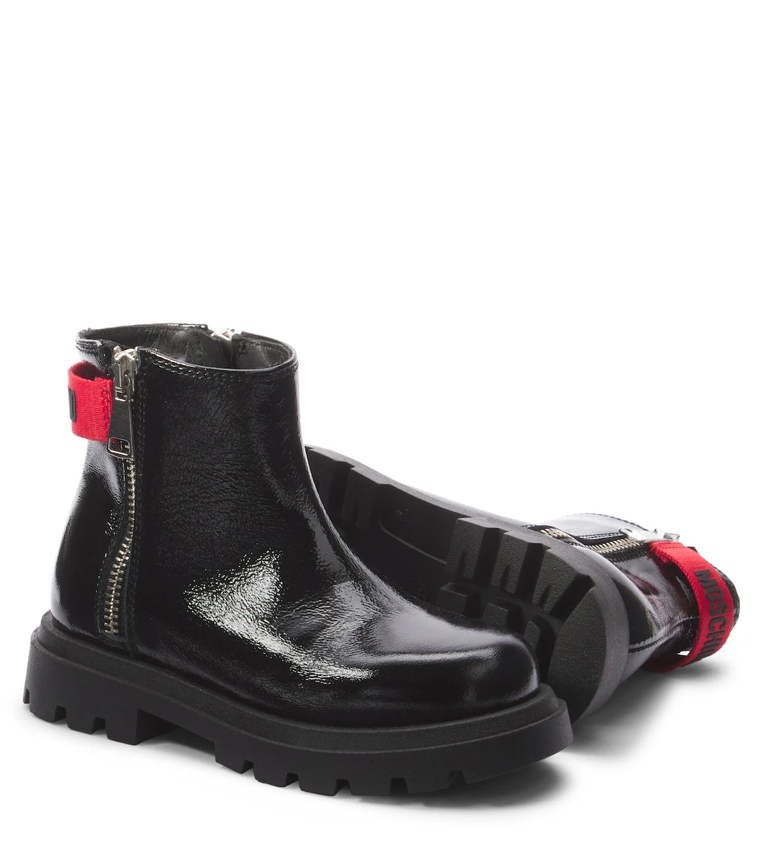 Moschino Kids - Leather ankle boots