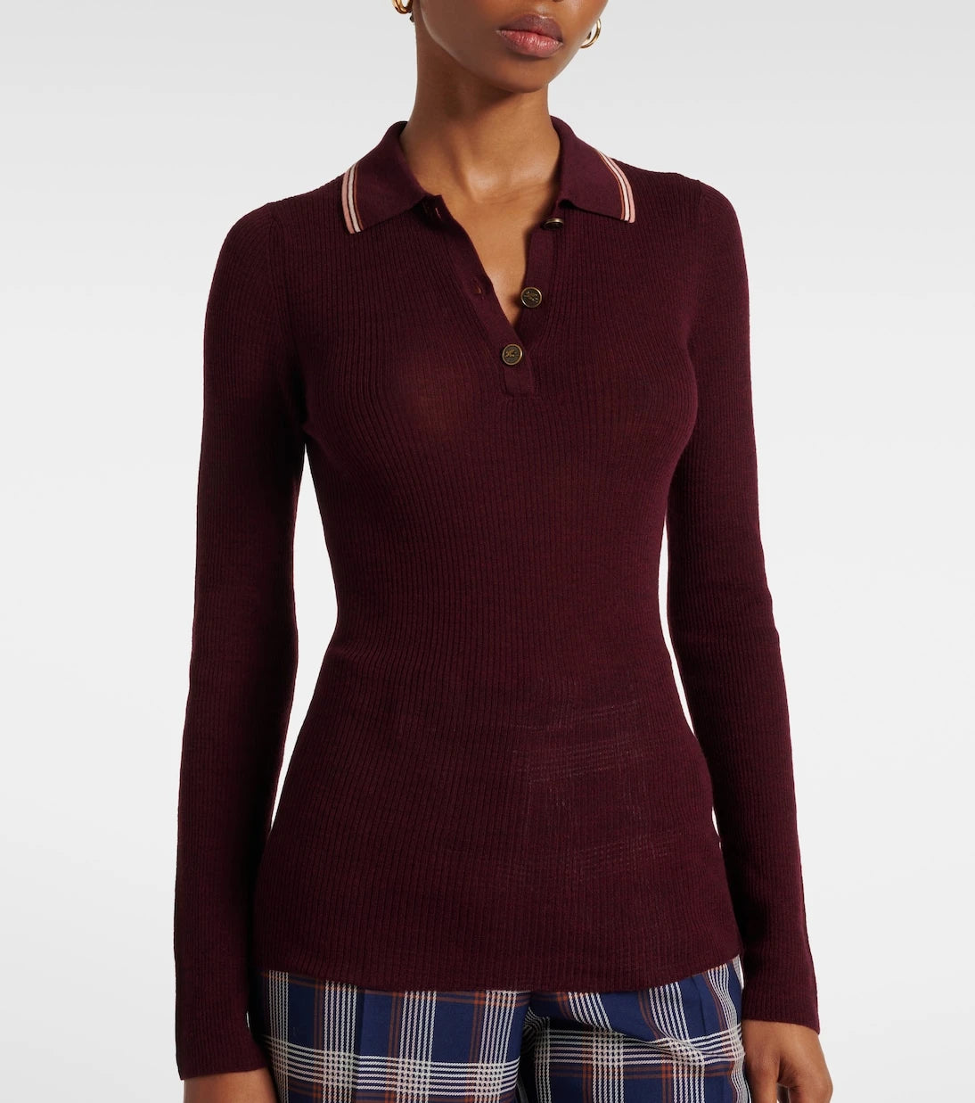 Etro - Printed wool and cotton polo sweater