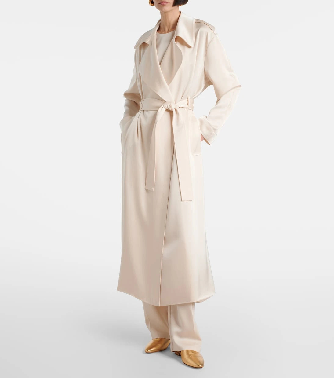 Leset - Barb satin trench coat
