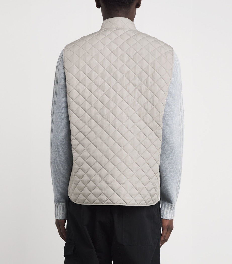 Grey Quilted Icon Gilet