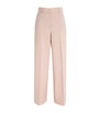 Pink Virgin Wool Tailored Trousers
