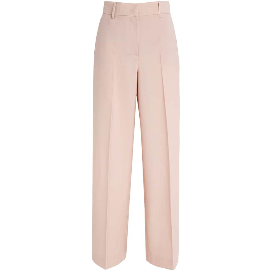 Pink Virgin Wool Tailored Trousers