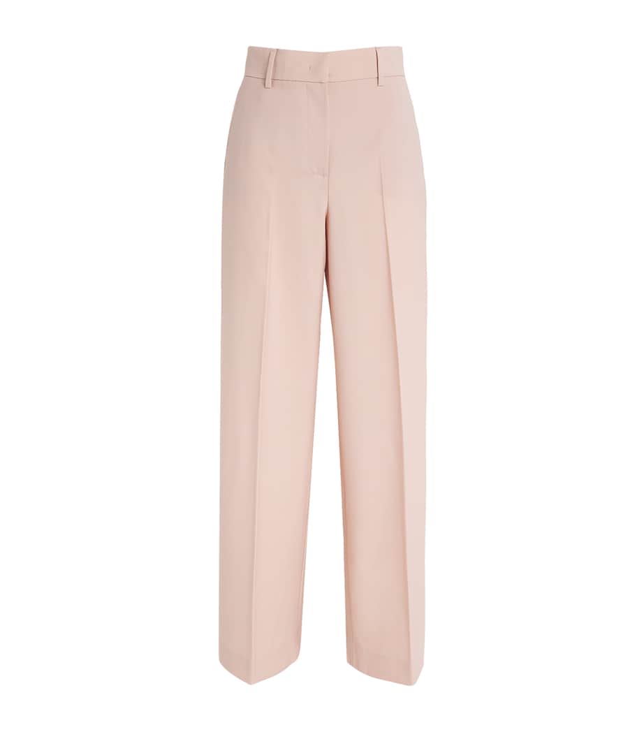 Pink Virgin Wool Tailored Trousers
