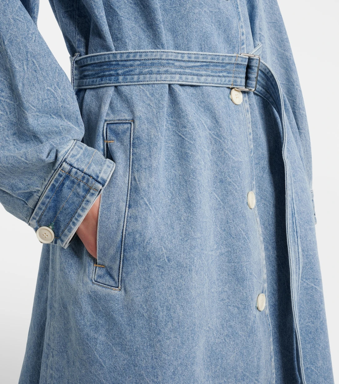 Agolde - x Maria McManus denim wrap coat