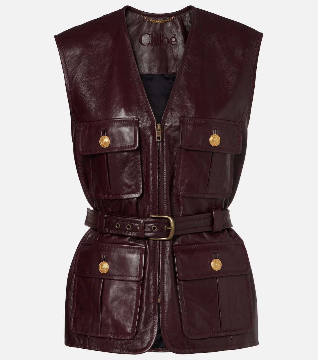 Chloé - Belted leather vest