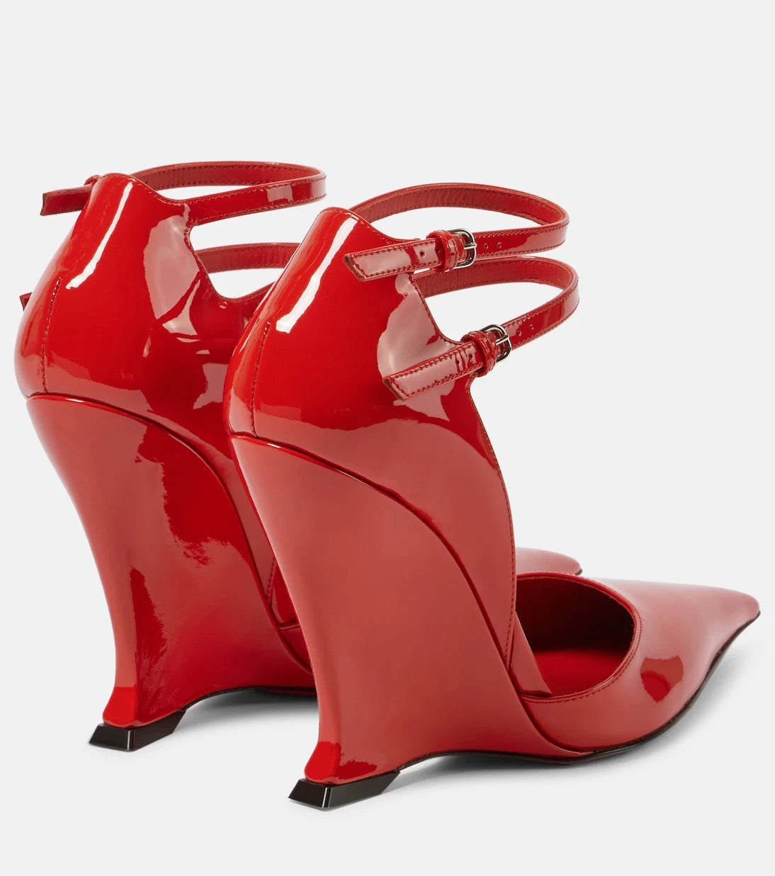 Ferragamo - Vidya X5 patent leather wedge pumps