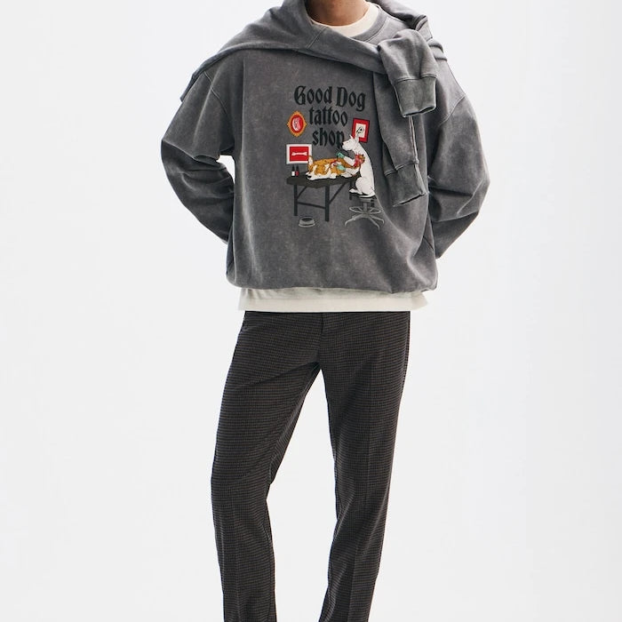 Pamuktan erkek sweatshirt