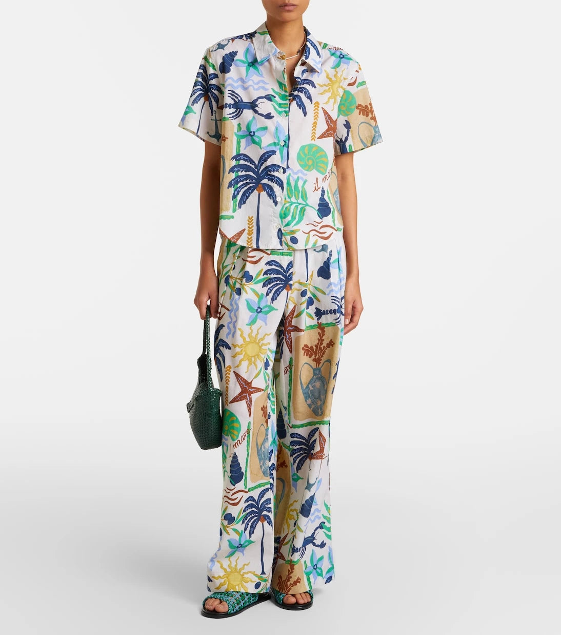 Velvet - Marnie printed cotton poplin shirt