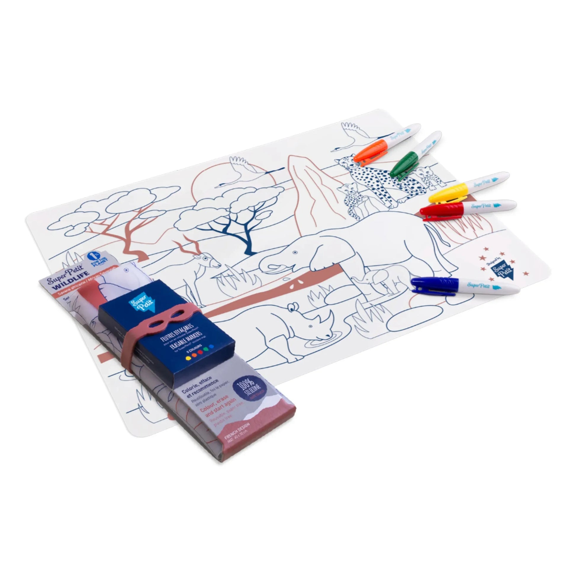 Superpetit - Savanna Colour-in Place Mat | Rust