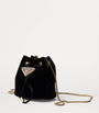 Prada Black Mini Velvet Triangle Pouch
