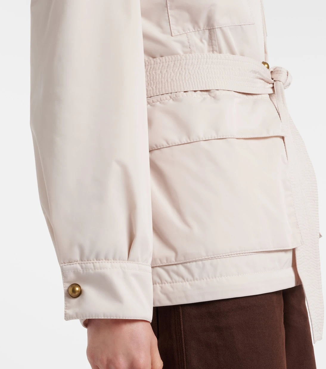 Moncler - Maitake leather-trimmed jacket