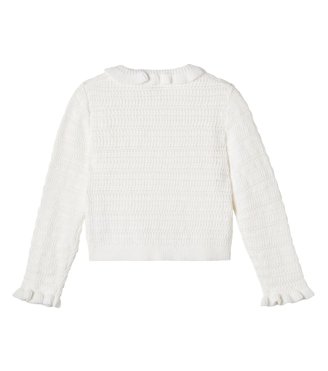 Chloé Kids - سترة كارديجان قطنية مكشكشة