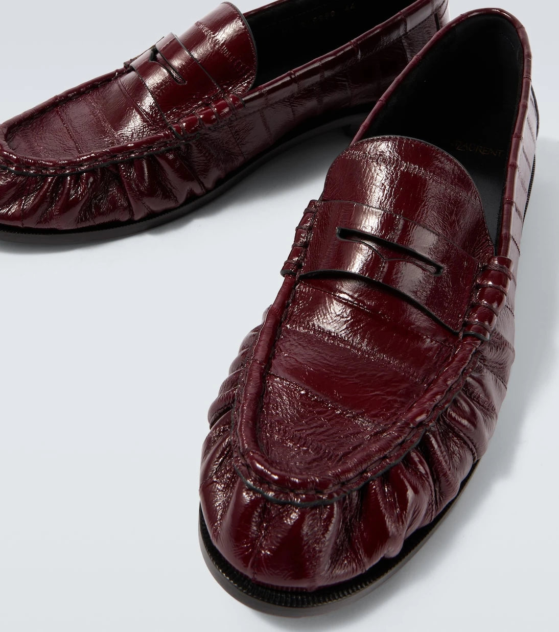 Saint Laurent - Le Loafer eel leather penny loafers