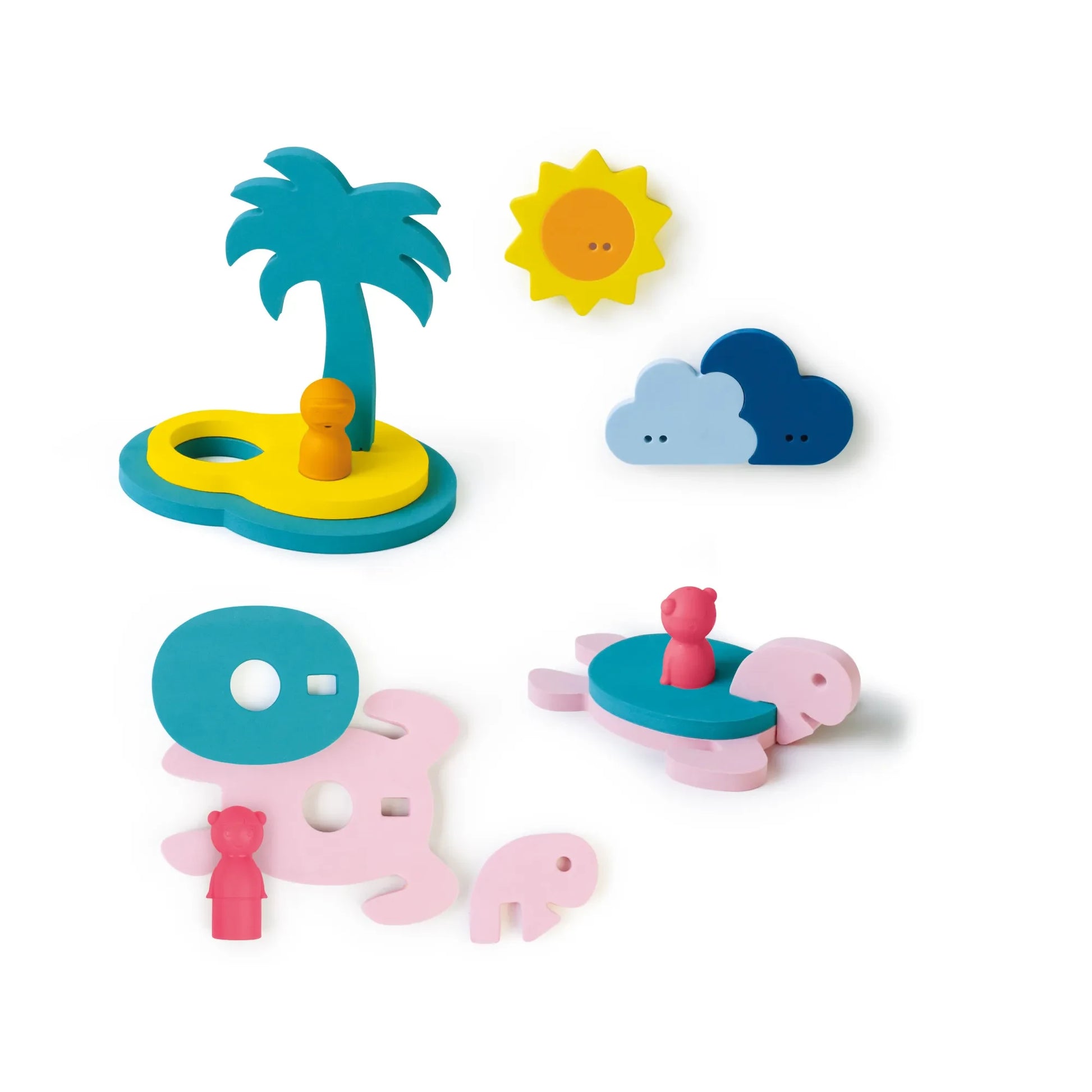 Quut - 3D Bath Puzzle  Treasure Island Puzzle - 12 pieces