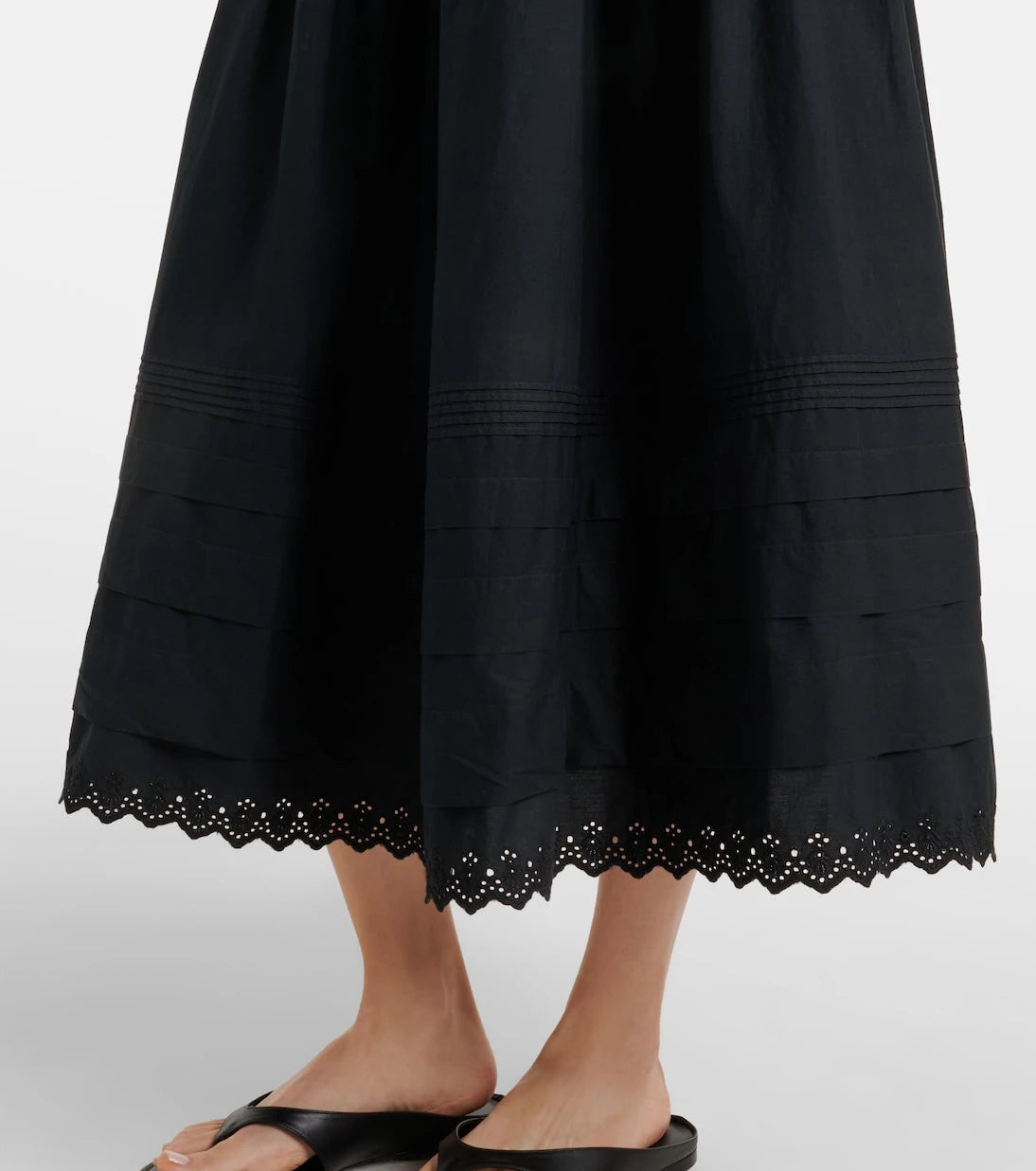 Dôen - Sebastiane cotton poplin midi skirt