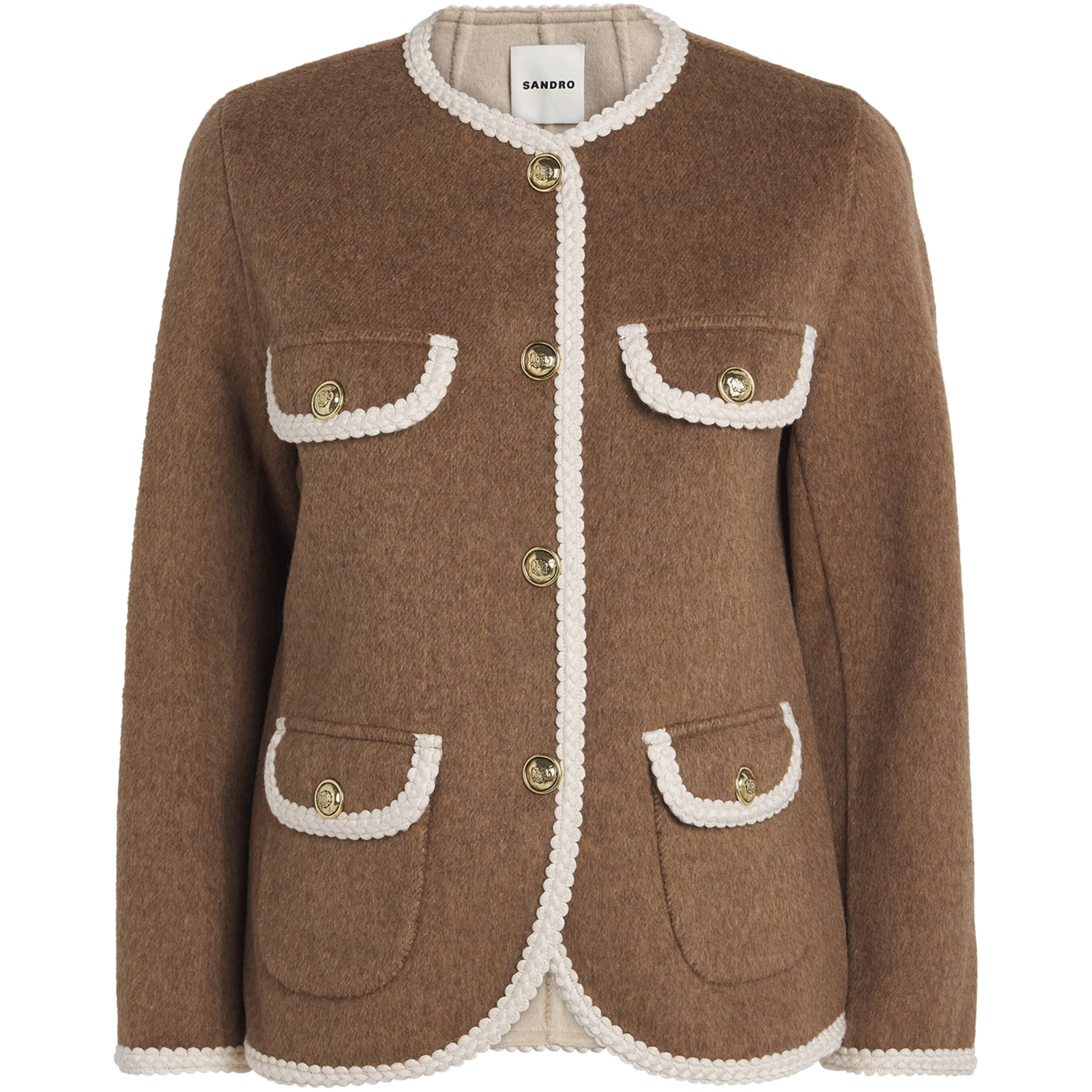 Wool-Blend Double-Faced Jacket DARK BLOND