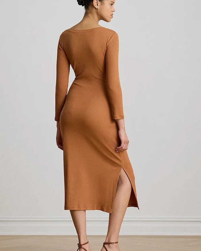 Lauren Ralph Lauren pamuklu bodycon elbise
